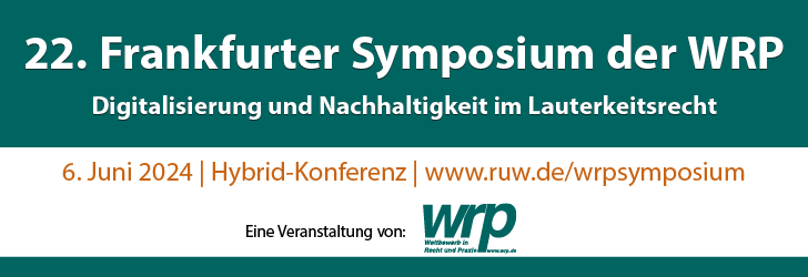Frankfurter Symposium der WRP 2024