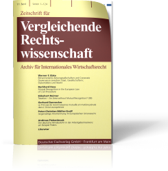 Zeitschrift für Vergleichende Rechtswissenschaft