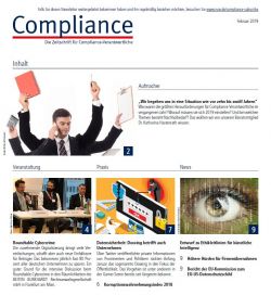 Compliance Newsletter Februar 2019 Titelseite