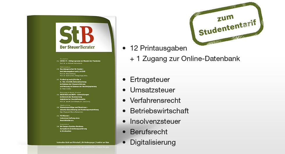 Der SteuerBerater Studentenabo